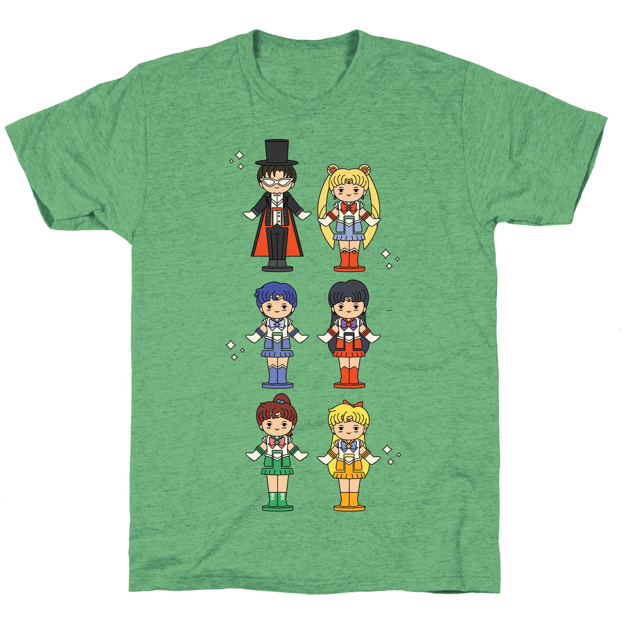 Sailor Moon Inner Senshi Pocket Parody Unisex Triblend Tee